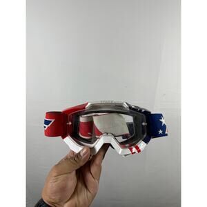 100% FMF Motocross Goggles USA Edition Red White Blue Stars MX ATV Off-Road